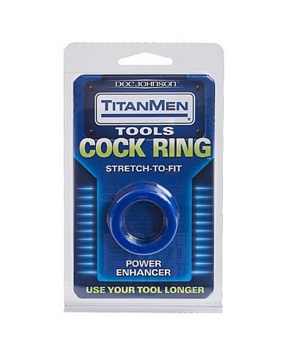 Cockring Stretch Titan 25mm Bleu pas cher