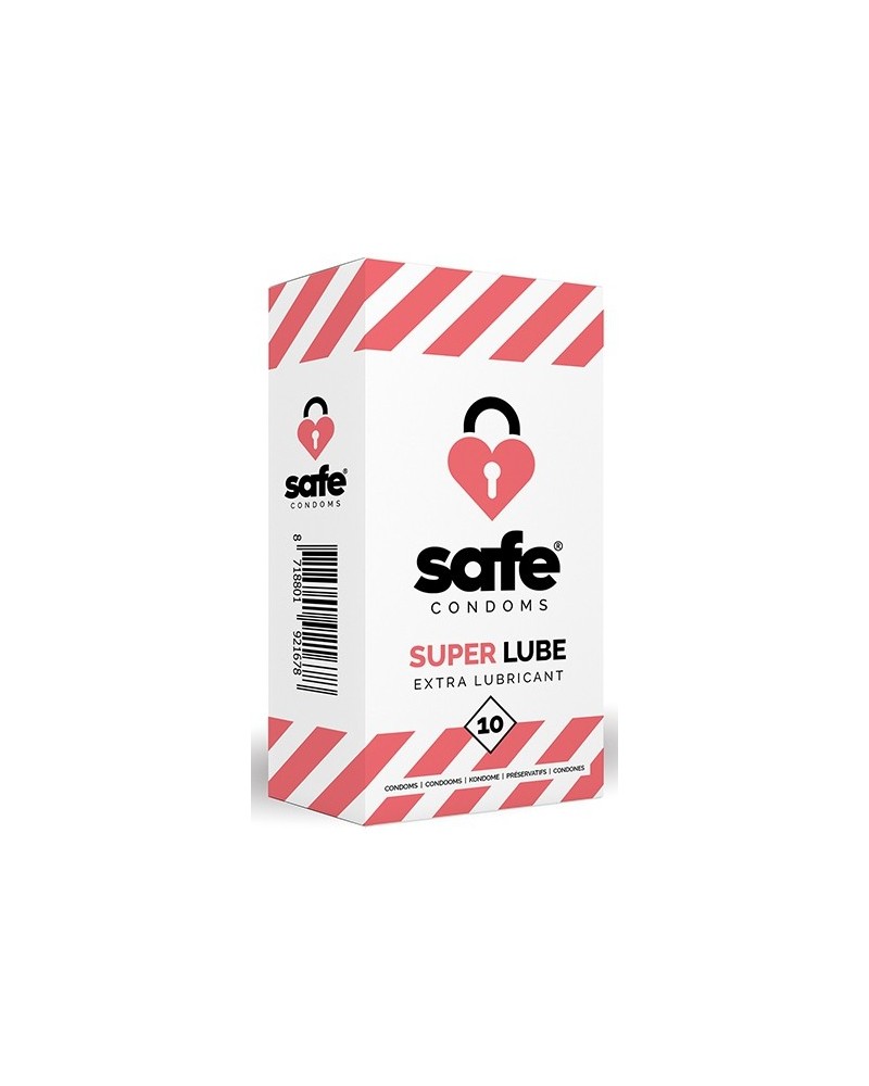 PrEservatifs lubrifiEs SUPER LUBE Safe x10 pas cher