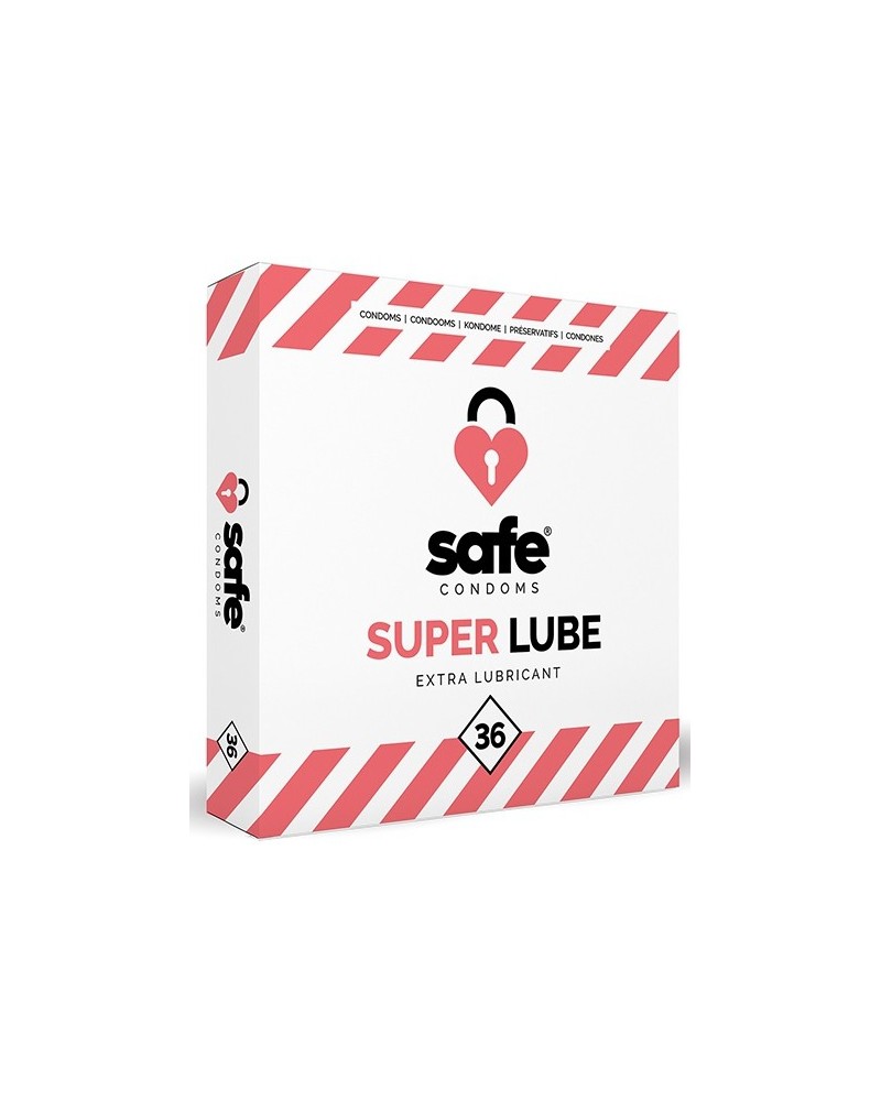 PrEservatifs lubrifiEs SUPER LUBE Safe x36 pas cher