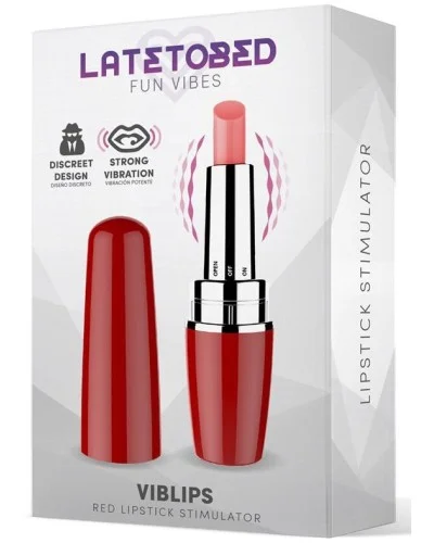 Stimulateur de clitoris Viblips 9.5 x 2.5cm Rouge pas cher