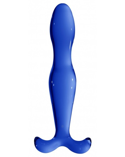 Plug en verre Elegance Bleu 15 x 3.4cm pas cher