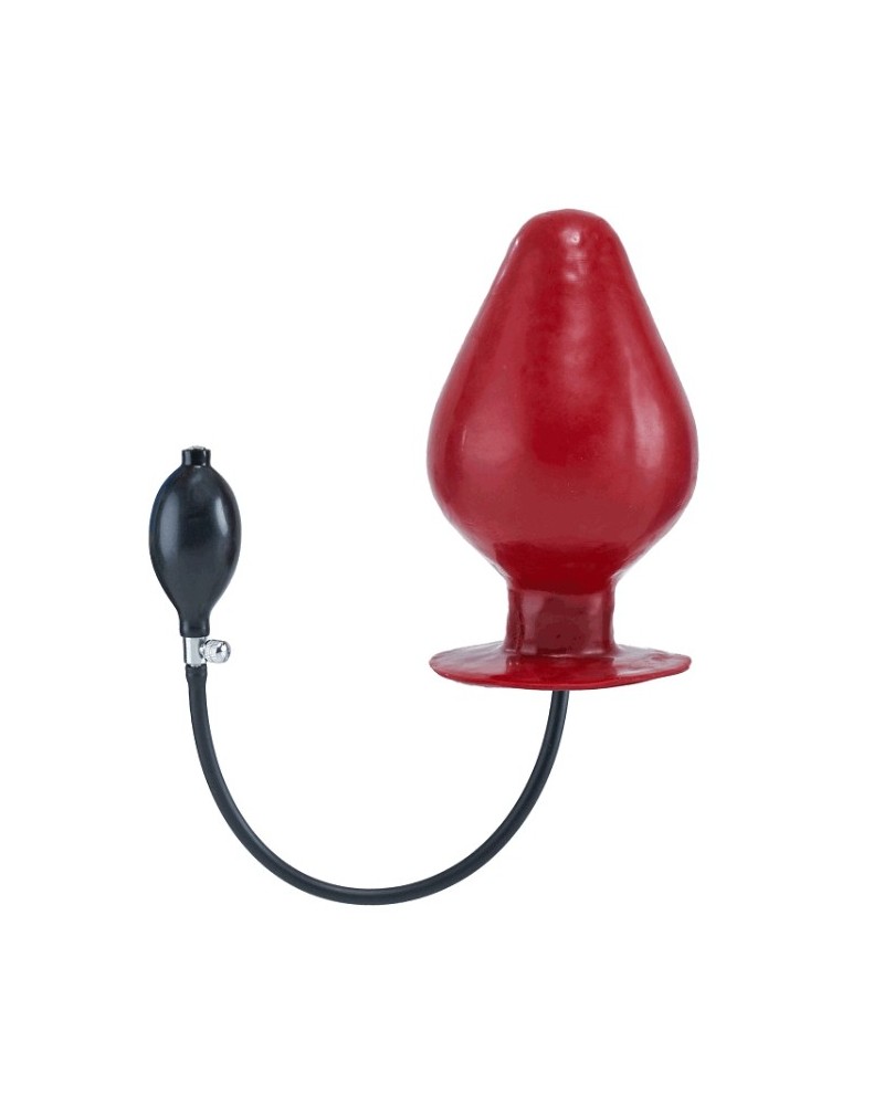 Plug gonflable en latex Vortex XL 20.5 x 12cm Rouge pas cher