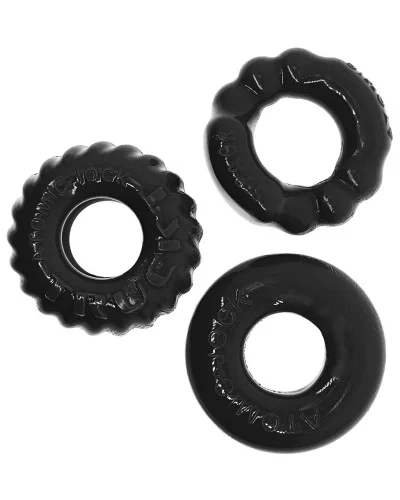 Lot de 3 Cockrings Bonemaker Noirs pas cher