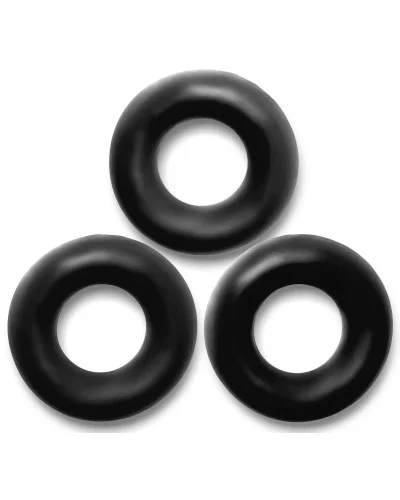 Lot de 3 cockrings Fat Willy Noirs pas cher