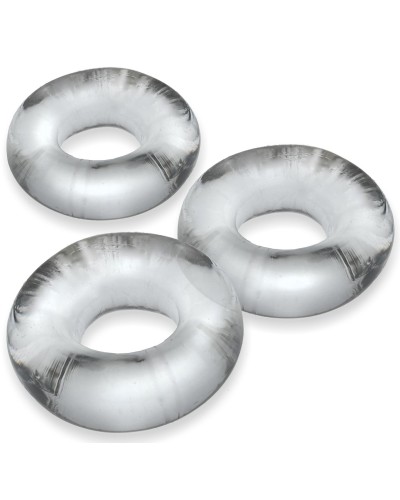 Lot de 3 cockrings Fat Willy Transparents pas cher