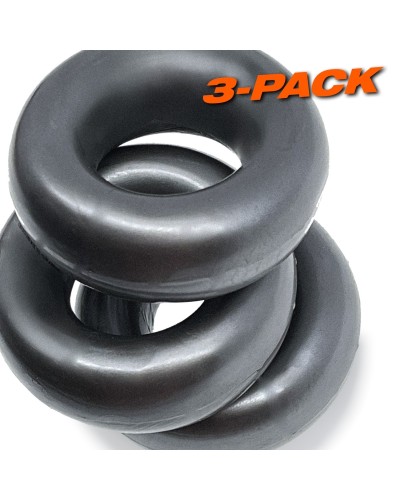 Lot de 3 cockrings Fat Willy Gris pas cher