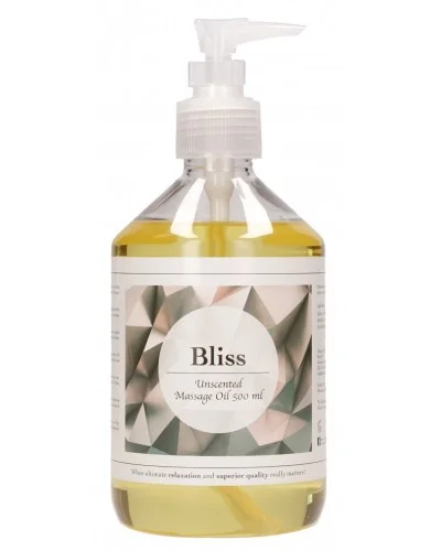 Huile de massage Bliss sans parfum 500ml pas cher