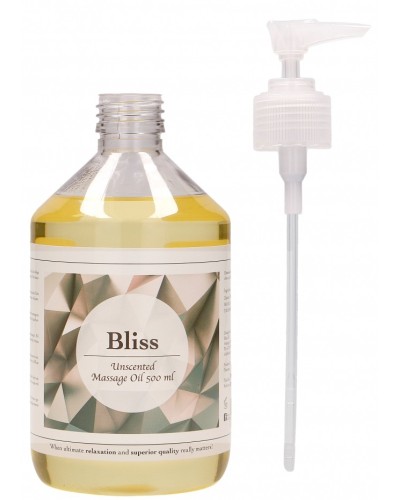 Huile de massage Bliss sans parfum 500ml pas cher