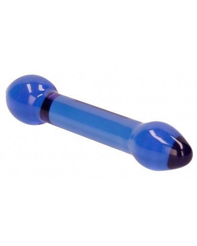 Plug en verre Treasure Bleu 18 x 3.5cm pas cher