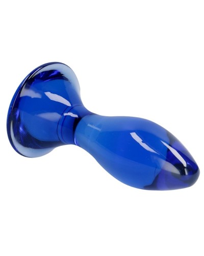 Plug en verre Follower Bleu 9 x 3.5cm pas cher