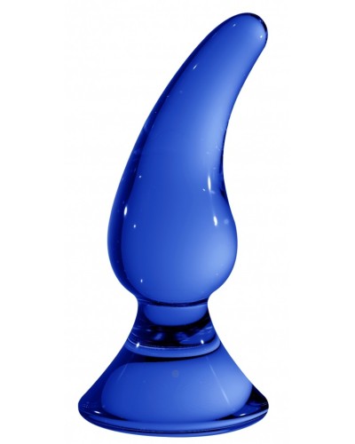 Plug en verre Genius Bleu 9 x 3.8cm pas cher