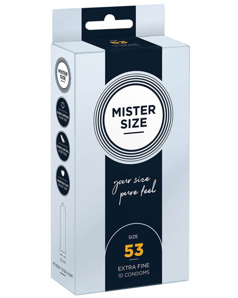 PrEservatifs MISTER SIZE 53mm x10 pas cher