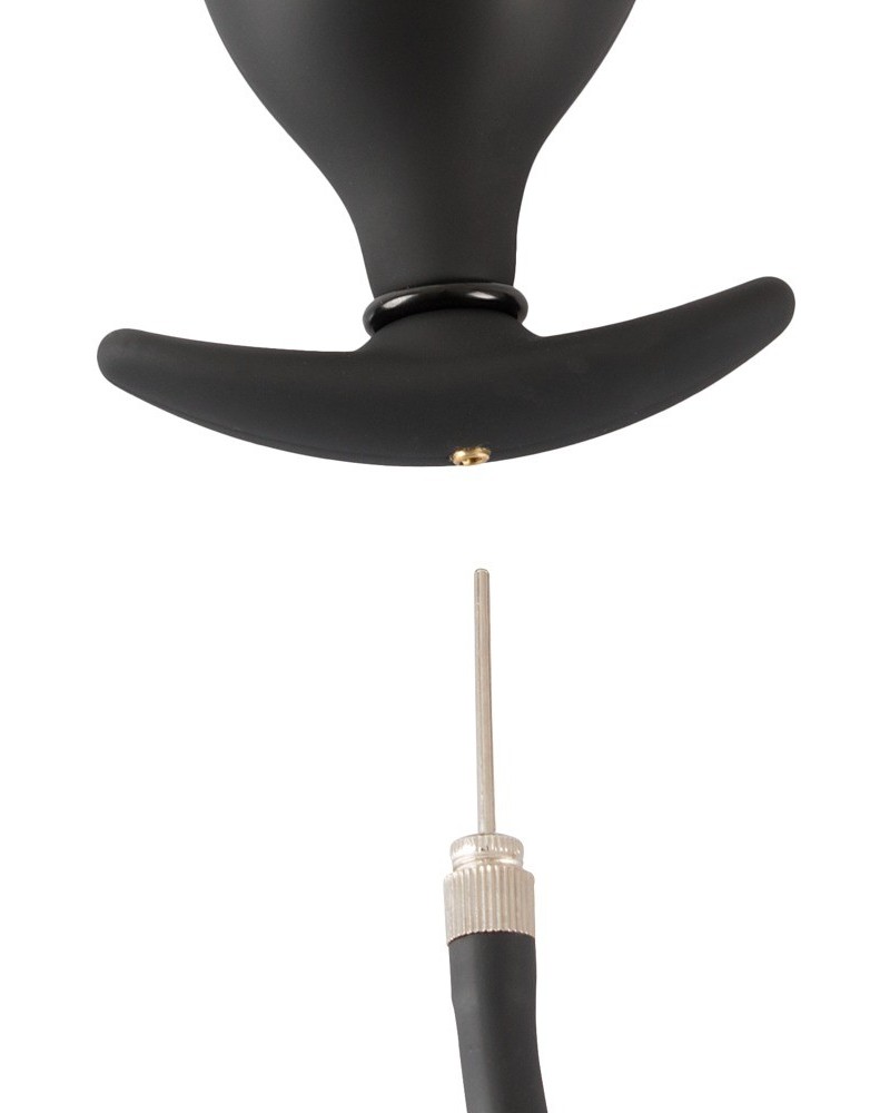 Sextoy - Plug Anal Gonflable Cactys - 20 X 9,5 Cm - Silicone Noir - Design Original - Neuf