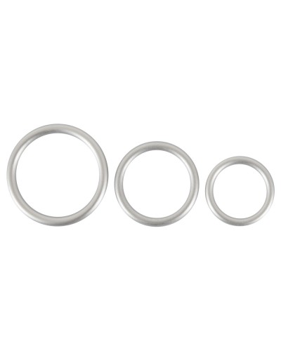 Lot de 3 cockrings Silicone Thin Ring Gris pas cher