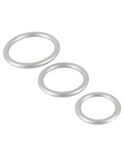 Lot de 3 cockrings Silicone Thin Ring Gris pas cher