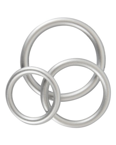 Lot de 3 cockrings Silicone Thin Ring Gris pas cher