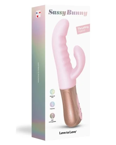 Vibro Rabbit Sassy Bunny Love to Love 23cm Rose pas cher