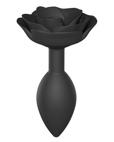 Plug anal bijou Open Roses L 9 x 3.8cm Noir pas cher
