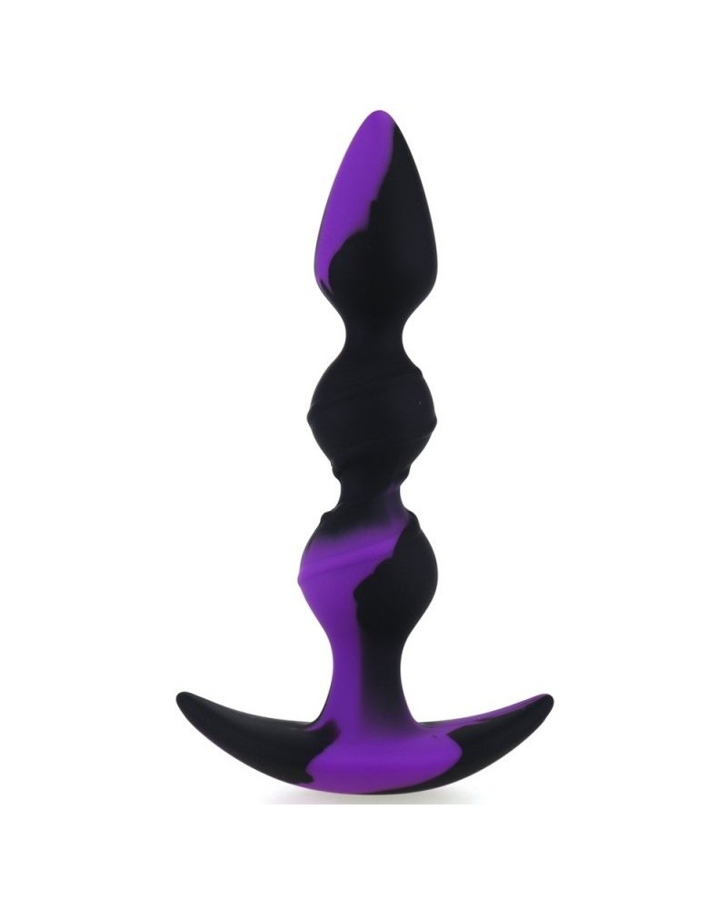 Plug silicone Three Pal 15 x 3.2cm Noir-Violet pas cher