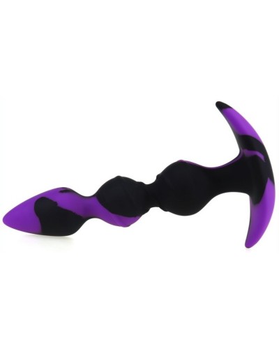 Plug silicone Three Pal 15 x 3.2cm Noir-Violet pas cher