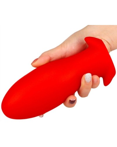Plug silicone Saurus Egg S 10 x 4.5cm Rouge pas cher