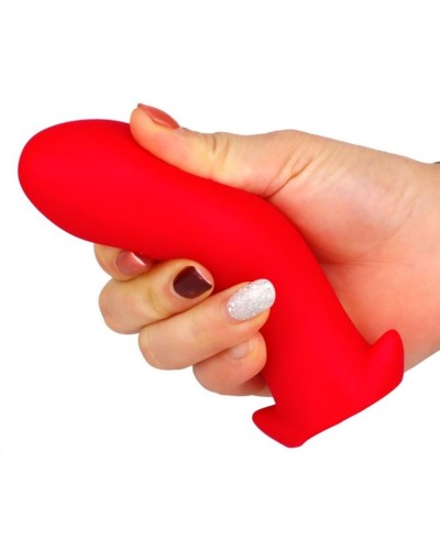 Plug silicone Saurus Egg S 10 x 4.5cm Rouge pas cher