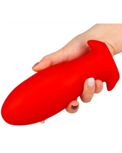 Plug silicone Saurus Egg XL 16.5 x 7.5cm Rouge pas cher