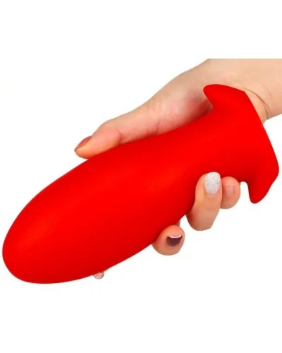 Plug silicone Saurus Egg XXL 18.5 x 8.5cm Rouge pas cher