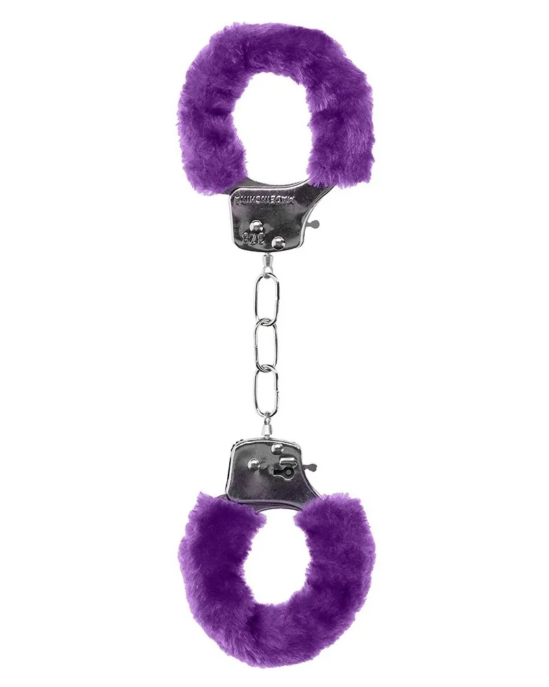 Menottes Pleasure Furry Violet pas cher