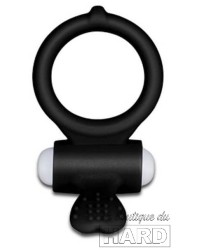 Anneau Vibrant Power Clit HEART ? Noir pas cher