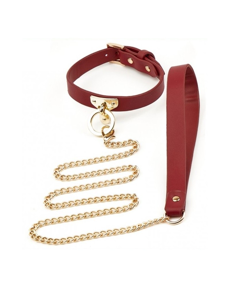 Collier et Laisse Sclave Rouge pas cher