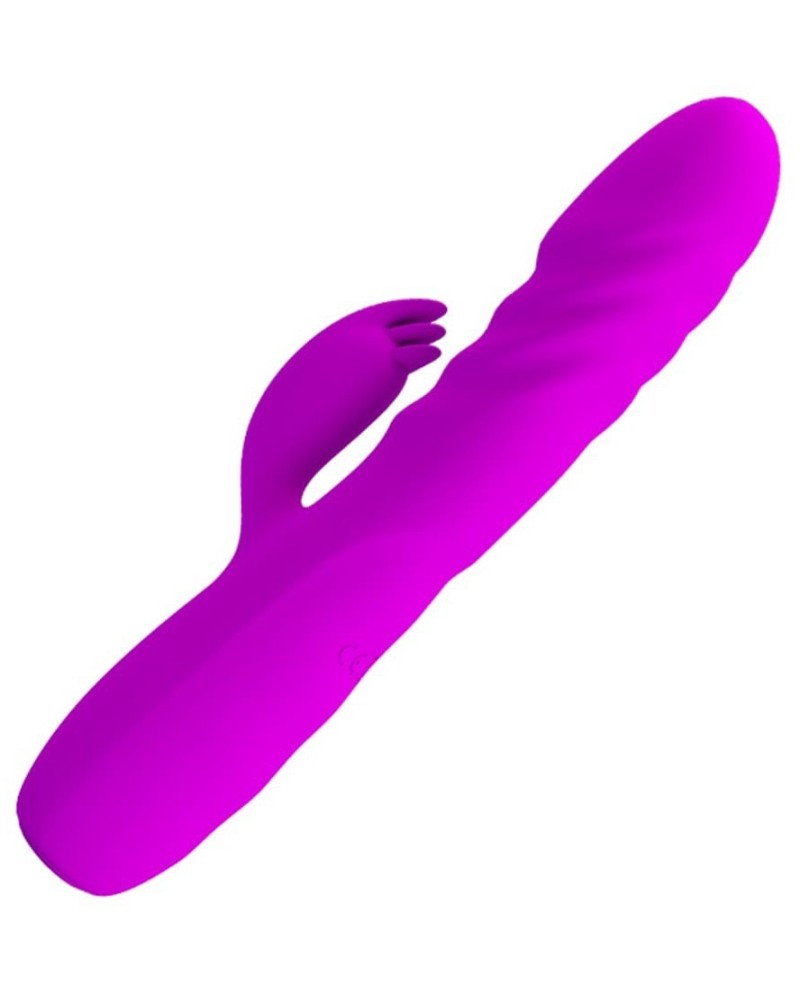 Vibro Rabbit a poussEe Melanie Pretty Love 21cm Violet pas cher