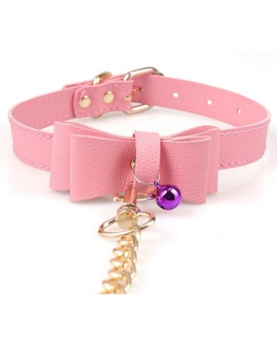 Collier Laisse Bow Rose pas cher