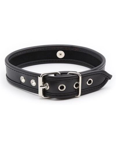 Collier O Ring Simili Noir pas cher