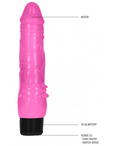 Gode vibrant Dildo Vibe Fat 17 x 5cm Rose pas cher