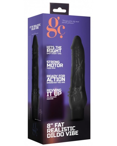 Gode vibrant Dildo Vibe Fat 17 x 5cm Noir pas cher