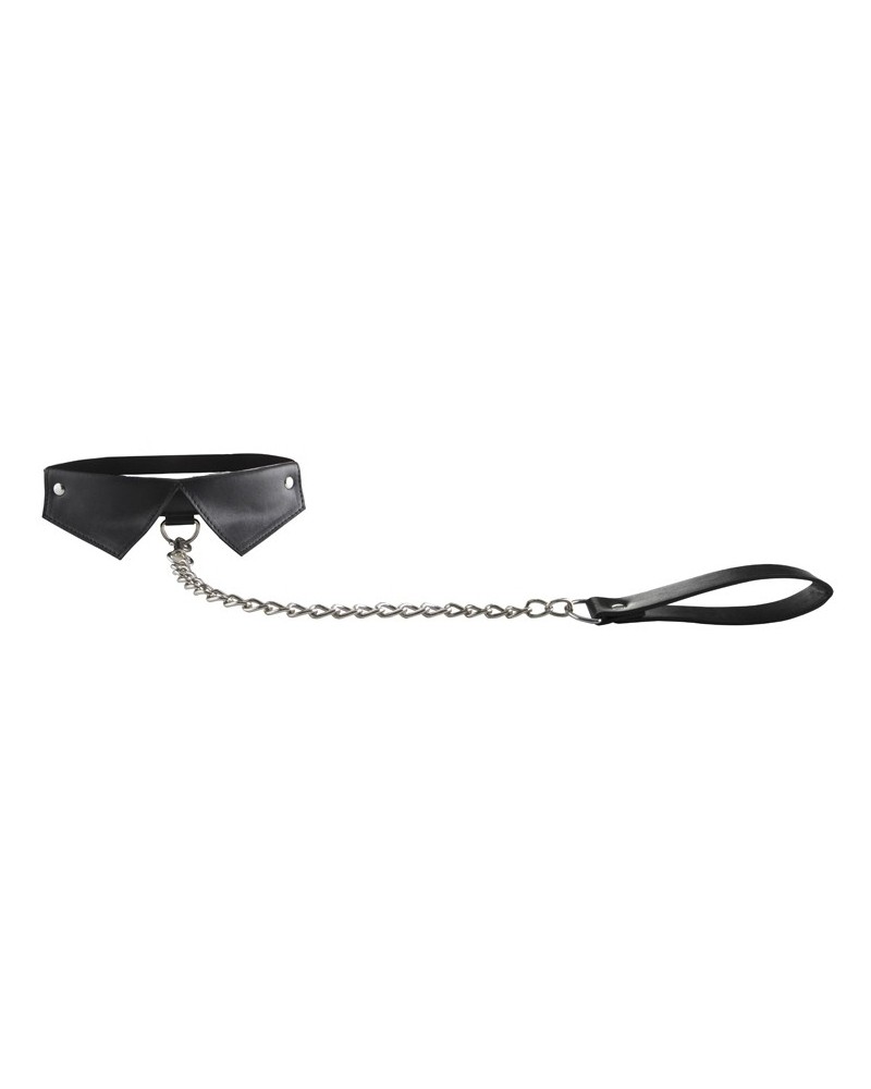 Collier et Laisse Luxury Noir - BDSM Univers