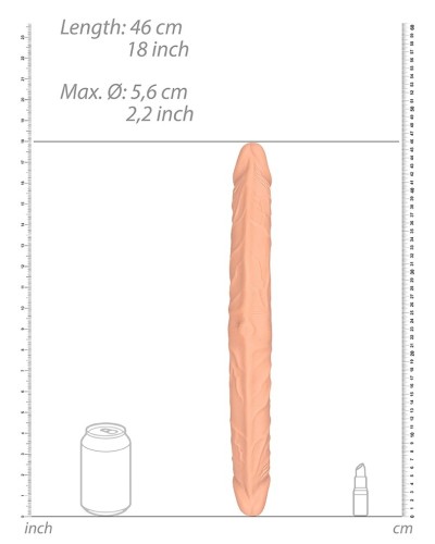 Double gode Realrock 45 x 5.2cm Flesh pas cher