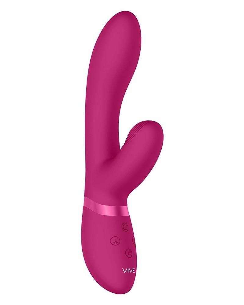 Vibro Rabbit Kyra 21 x 3.5cm Rose pas cher