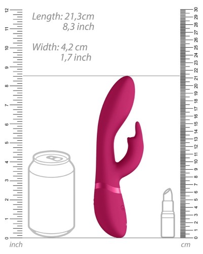 Vibro Rabbit Zosia 21 x 3.7cm Rose pas cher