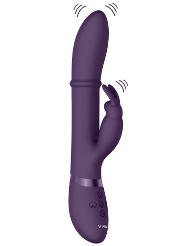 Vibro Rabbit Halo 24.5 x 3.5cm Violet pas cher