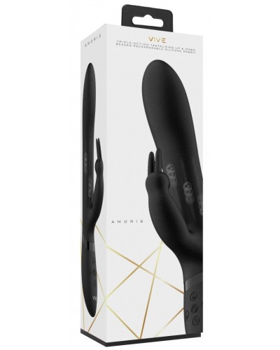 Vibro Rabbit Amoris Vive 23cm Noir pas cher