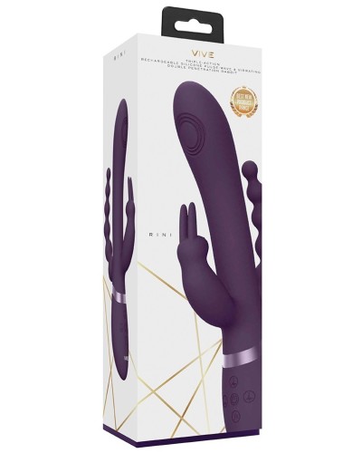 Vibro Rabbit 3 en 1 Rini Violet pas cher