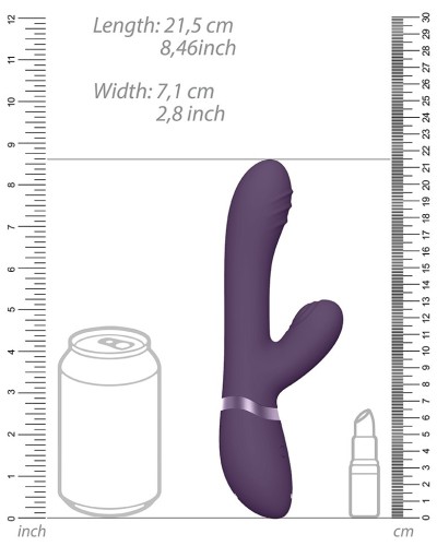 Vibro Rabbit Tani 22 x 3.5cm Violet pas cher