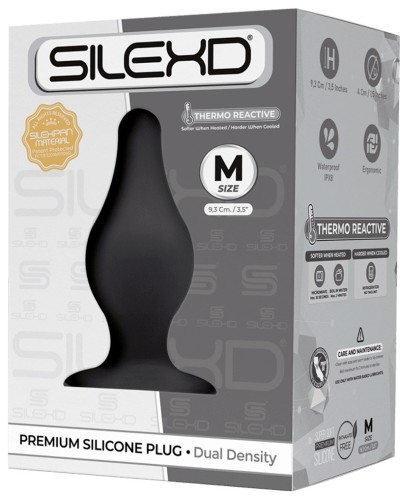 Plug Silexd Modele 2 - M - 9 x 4cm Noir pas cher