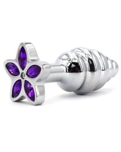 Plug bijou Star 6.5 x 2.8cm Violet pas cher