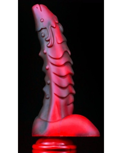 Gode Dragon Sarkan 19 x 4.5cm Noir-Rouge pas cher