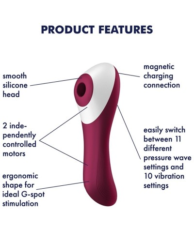 Stimulateur de clitoris DUAL CRUSH Satisfyer 16cm pas cher