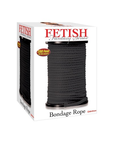 Corde Bondage 7mm x 61 metres Noir pas cher