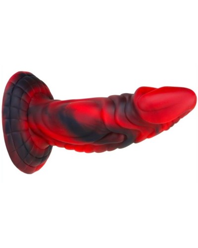 Gode monster Squax 18 x 5.5cm Noir-Rouge pas cher